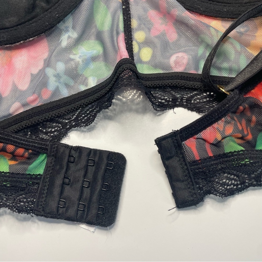 Floral Mesh Bralette 1XL PRELOVED - Picture 6 of 6